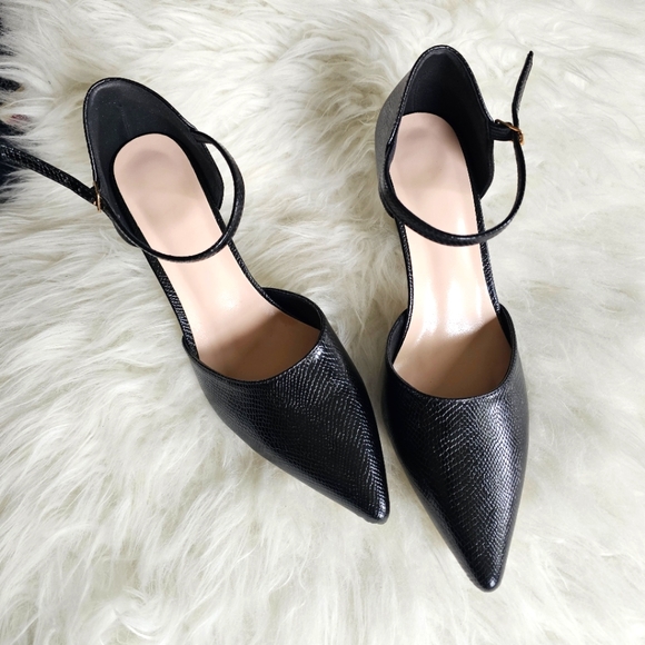 NWOT black ankle strap heels, size 39 - Picture 7 of 7